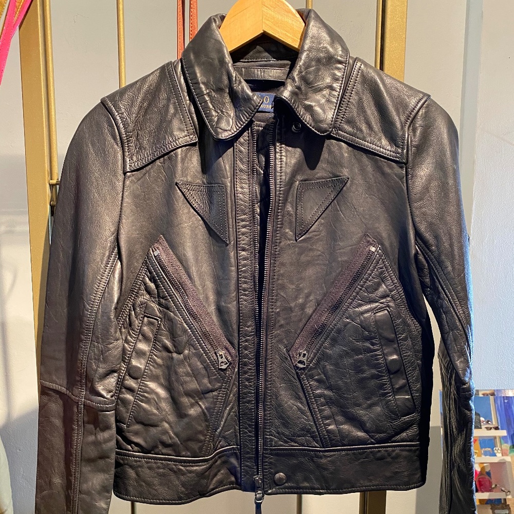 Polo Ralph Lauren Black Leather Jacket